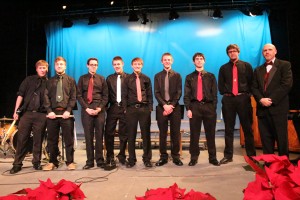 The Trinity jazz band and choir performed a Christmas concert Dec. 13 and 15.  They are led by Mr. Scott Ross.    photos by Devon Little