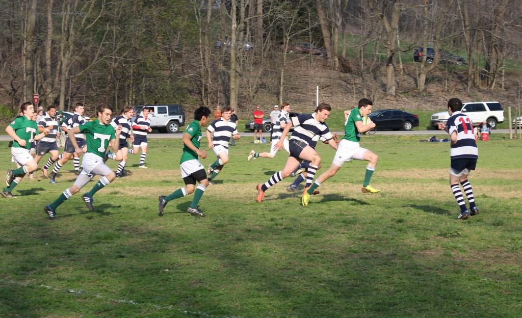 The rugby Rocks took on Iroquois in Seneca Park.  photo by Tyler Harris 